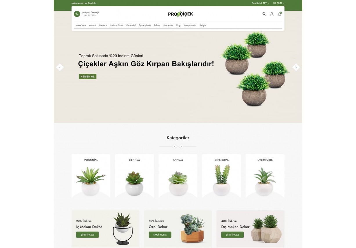 Opencart Çiçekçi Teması 3.0.3.8 Pro