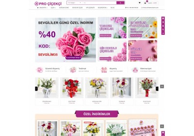 Opencart Çiçekçi Market Satış Teması