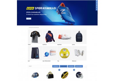 Opencart Spor Ürünleri,Giyim Mağaza Site Teması