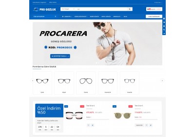 Pro Gözlükçü Teması Opencart 3.x