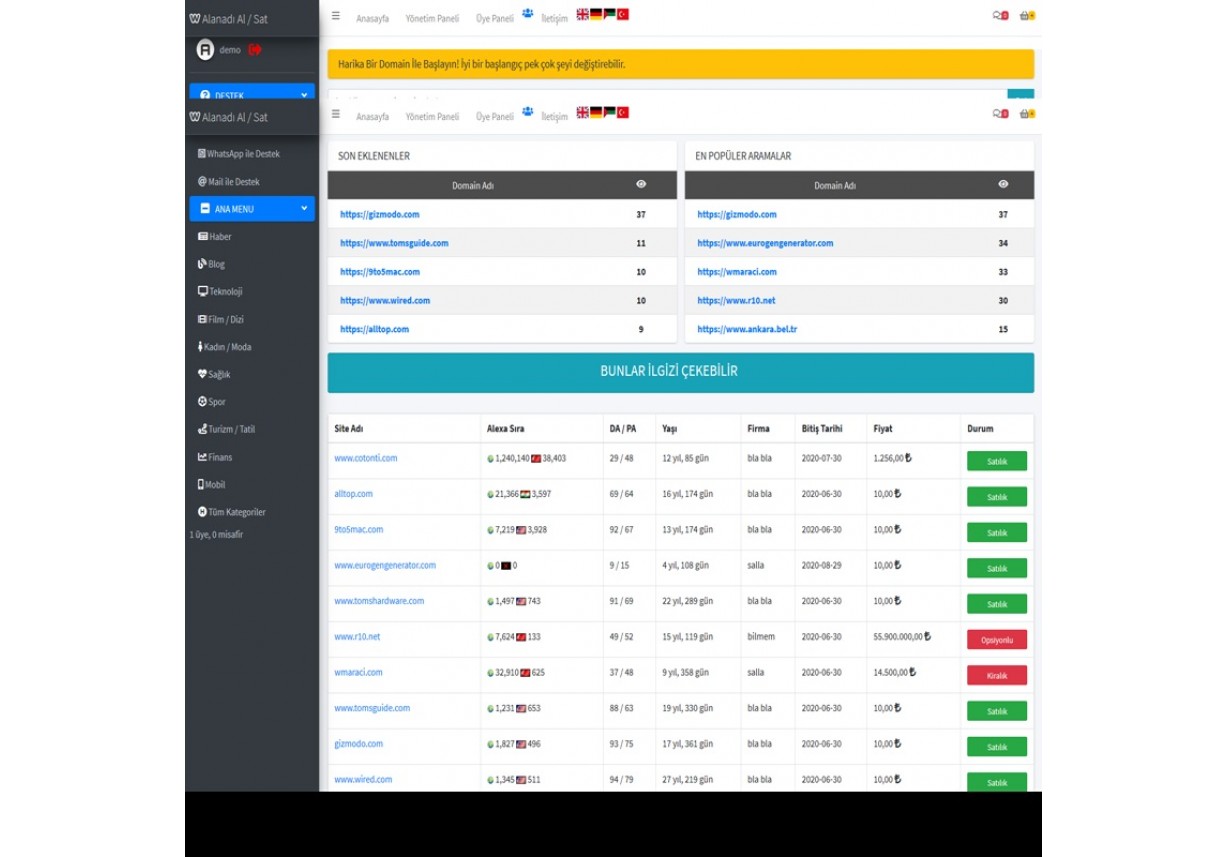 Domain Satış Scripti