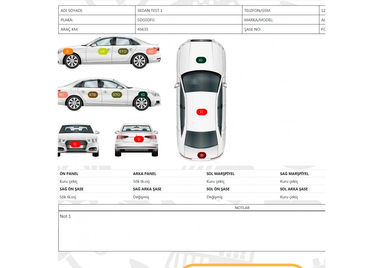 Oto Ekspertiz Rapor Scripti