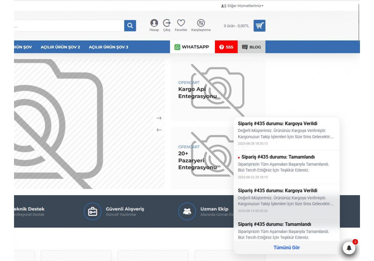 Sipariş Bildirim Modülü