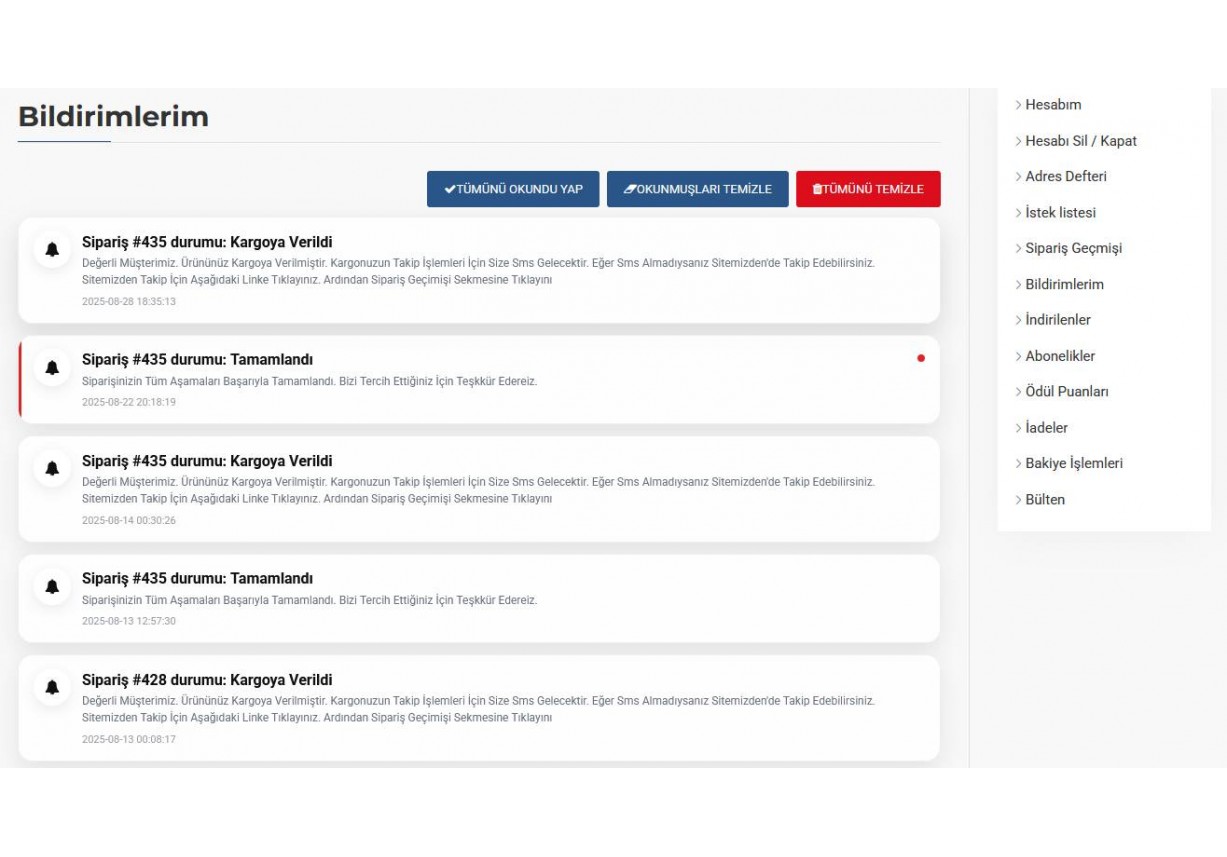 Sipariş Bildirim Modülü