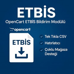 OpenCart ETBİS Bildirim Modülü OpenCart ETBİS Bildirim Modülü