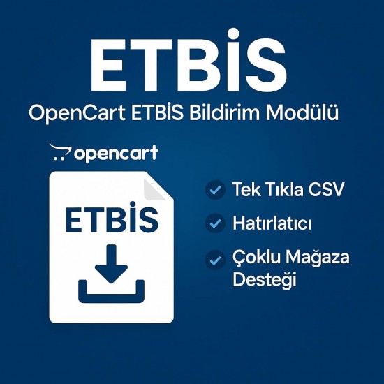 OpenCart ETBİS Bildirim Modülü