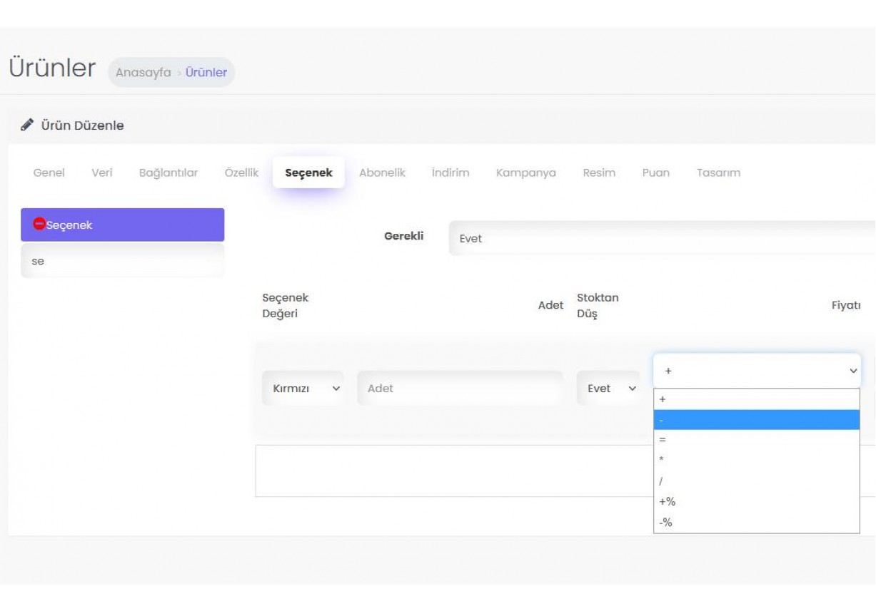 Opencart Gelişmiş Ürün Seçenek Fiyatları