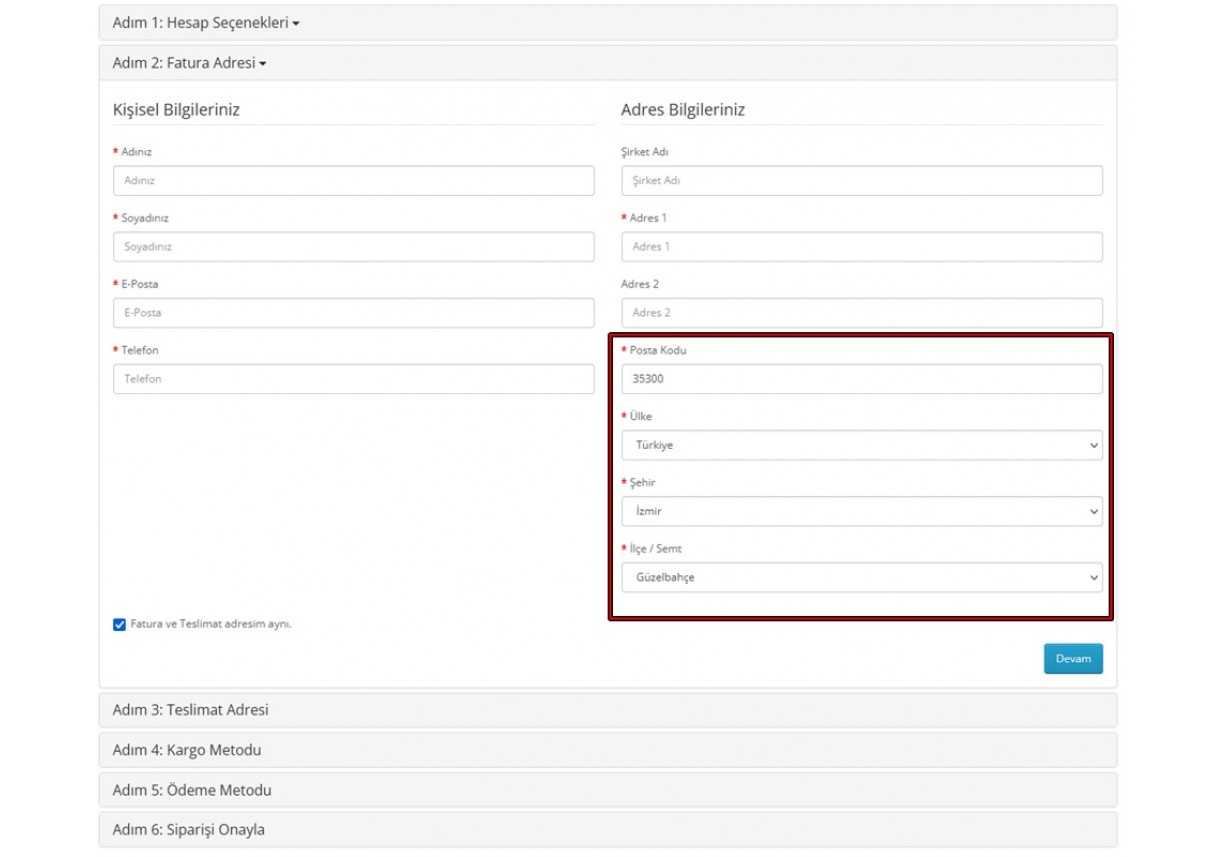 Opencart İl İlçe Seçim Modülü
