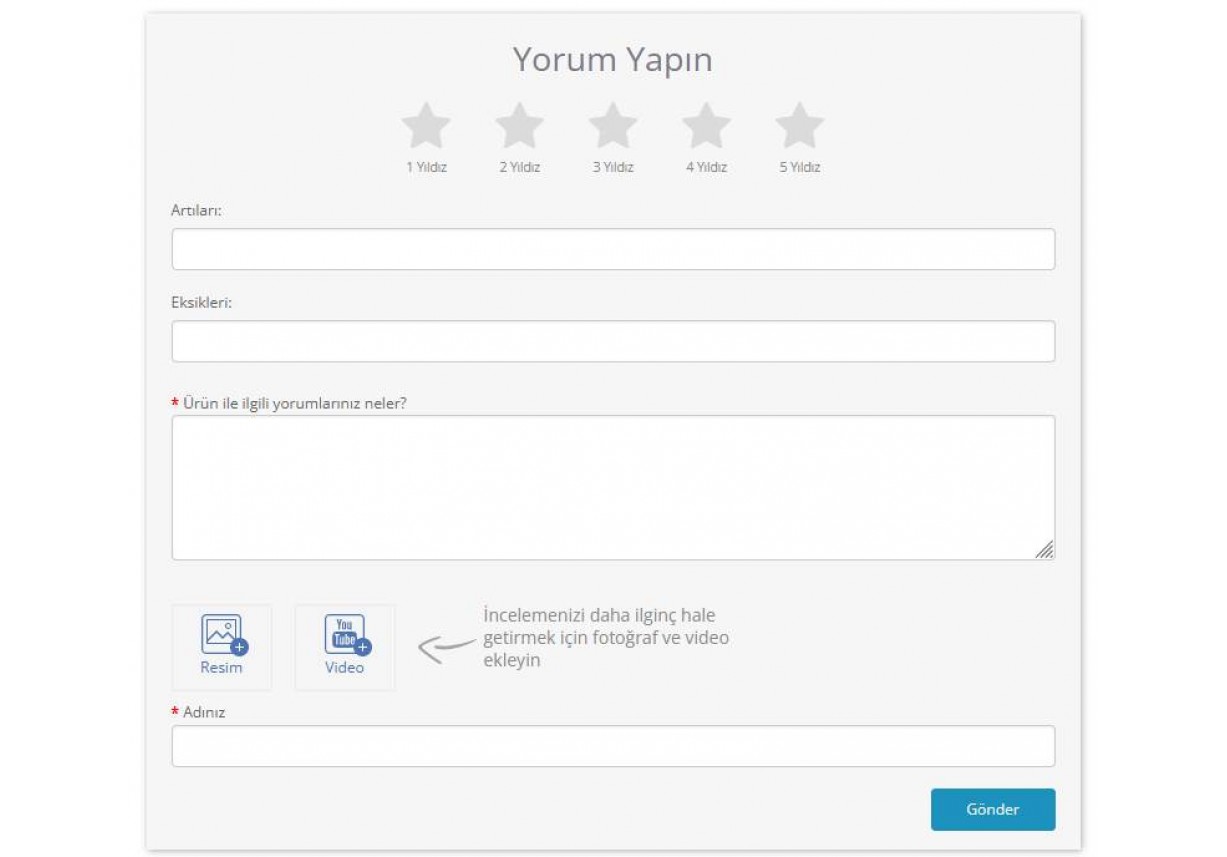Opencart Gelişmiş Ürün İncelemeleri