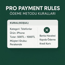 Pro Ödeme Kuralı Modülü – OpenCart Pro Ödeme Kuralı Modülü – OpenCart