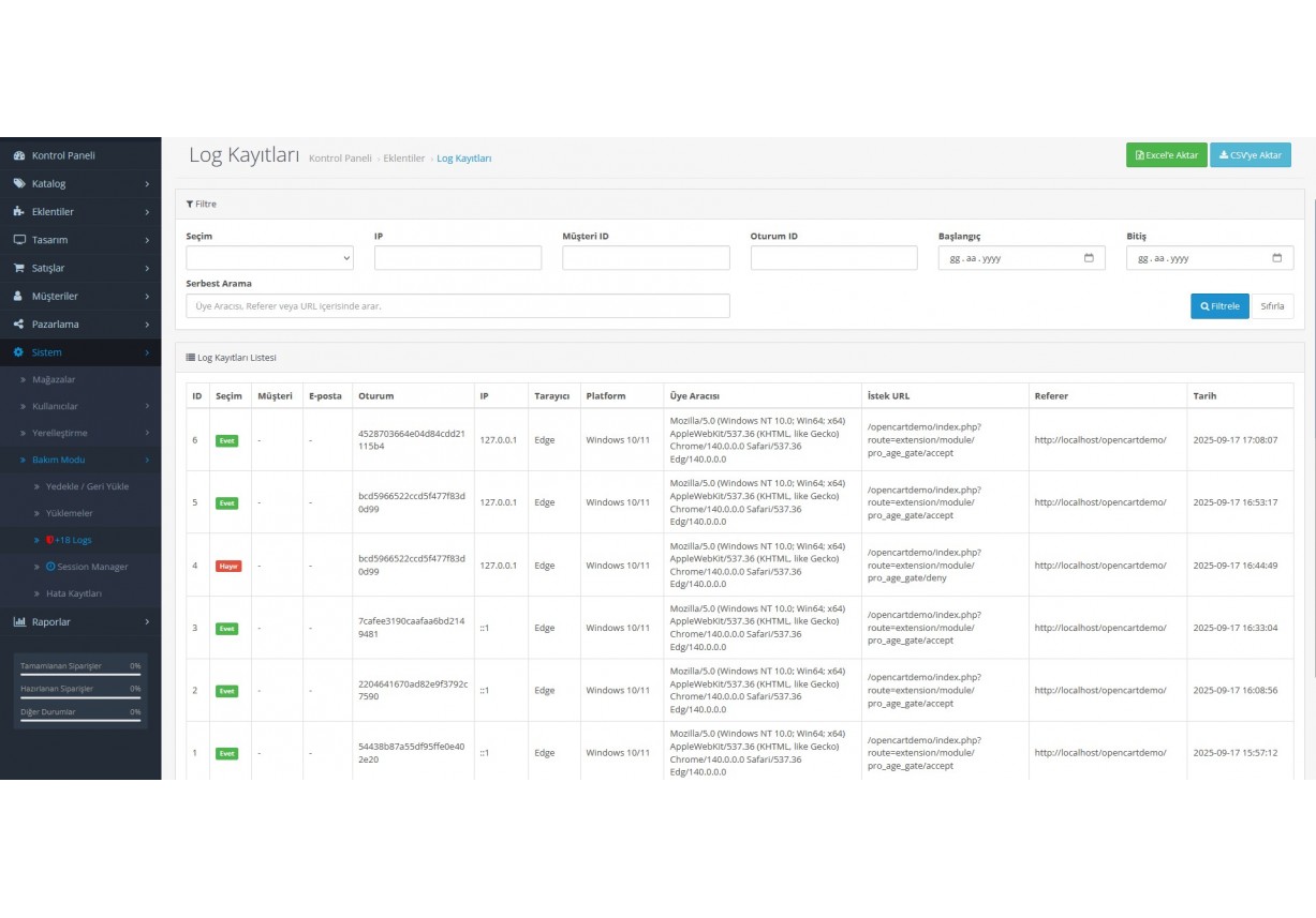 Opencart 18 Yaş Doğrulama Popup Modülü