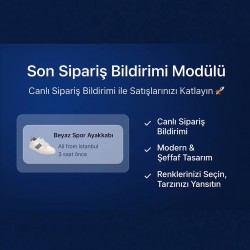 Opencart Son Sipariş Bildirimi Pro Modülü Opencart Son Sipariş Bildirimi Pro Modülü