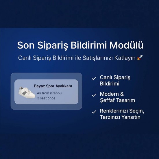 Opencart Son Sipariş Bildirimi Modülü