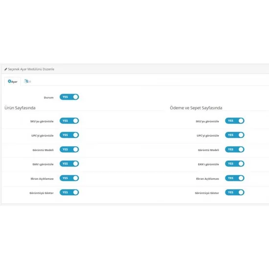 OpenCart Ürün Seçeneği Pro