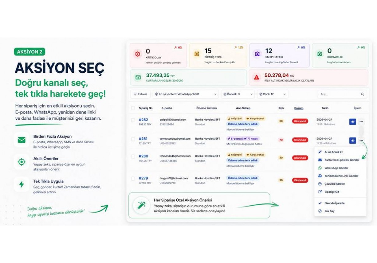 Pro Order Guardian – OpenCart Eksik Sipariş Analiz ve Kurtarma Modülü
