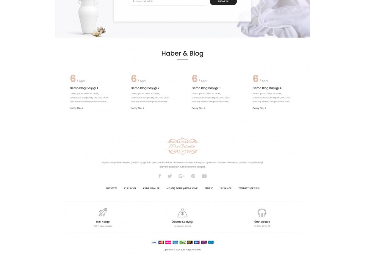 Gelinlik Satış Teması Opencart Prox