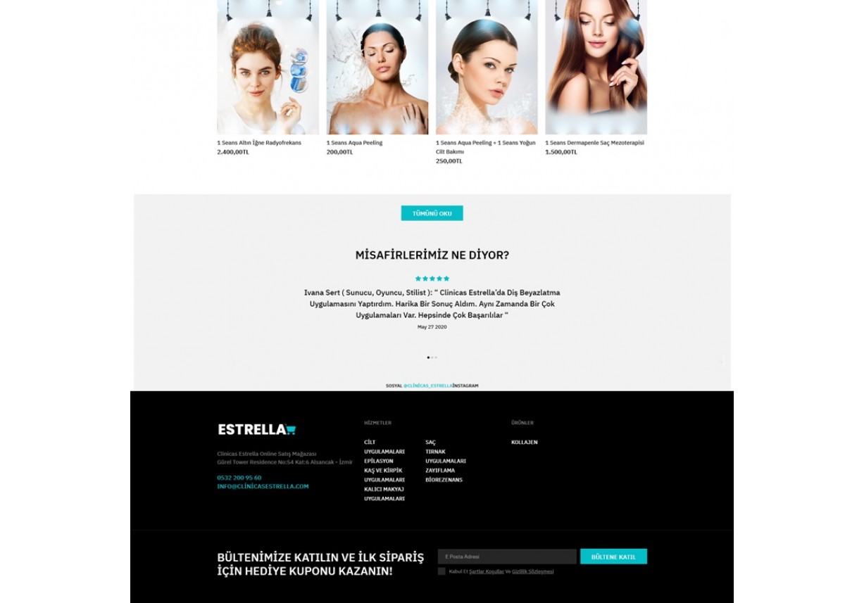 Estetik Güzellik Ürünleri Opencart Satış Teması