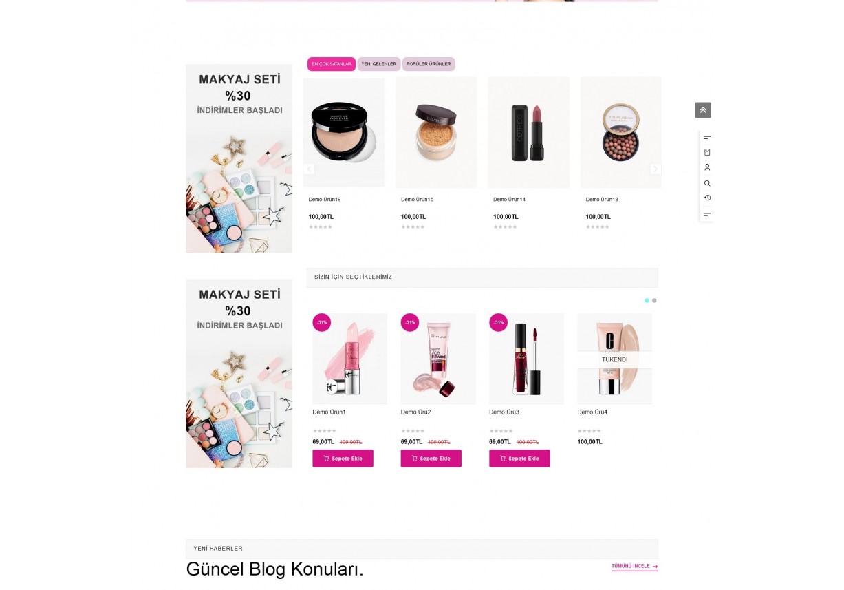 Opencart Kozmetik ve Parfümeri 3x Teması