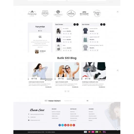 Opencart Butik Ayakkabı Çanta Satış Teması