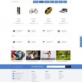 Opencart Spor Ürünleri,Giyim Mağaza Site Teması