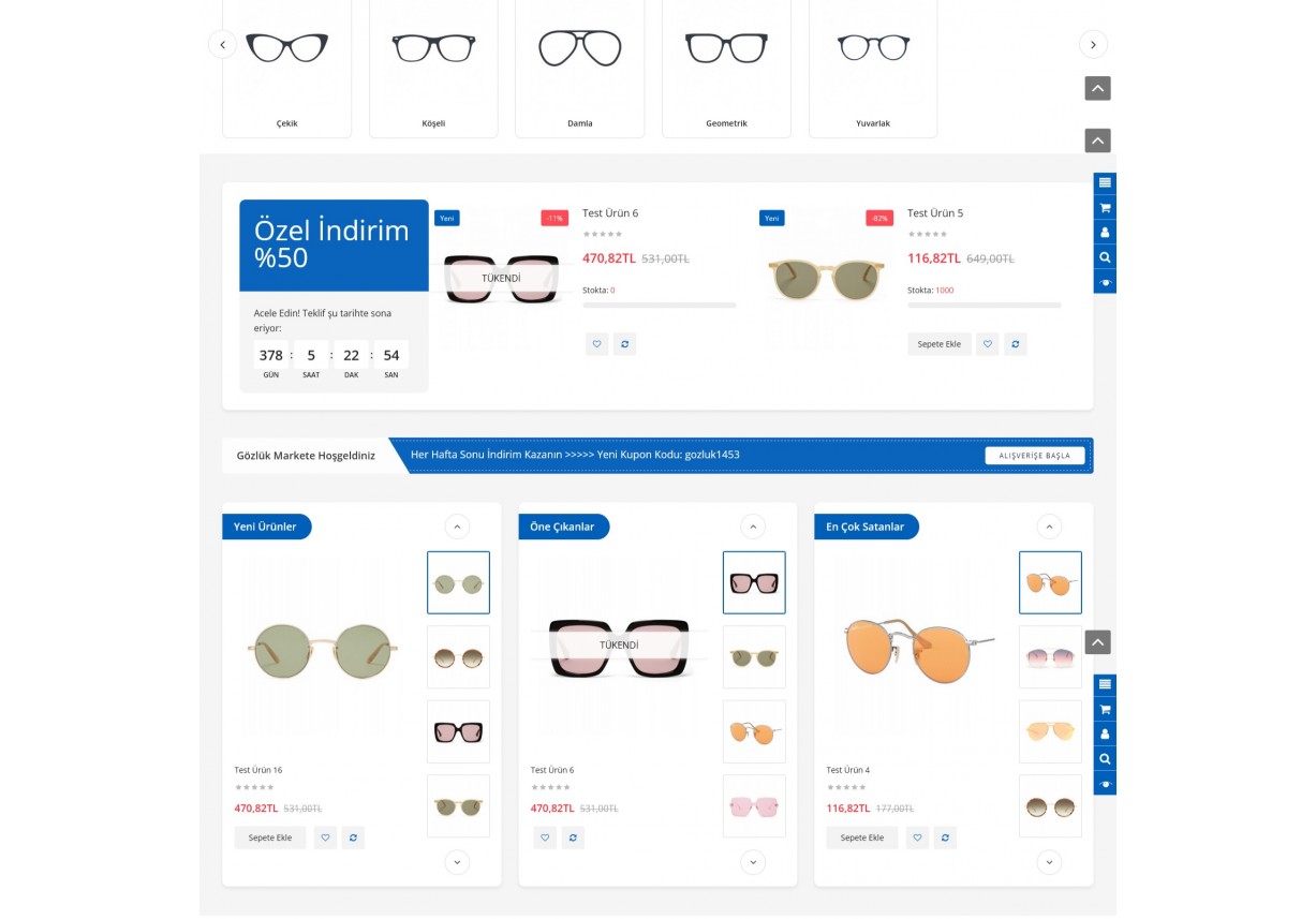 Pro Gözlükçü Teması Opencart 3.x