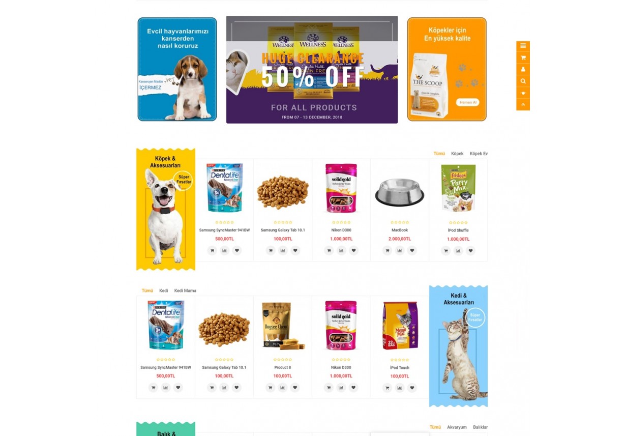 Opencart Petshop Mağaza Site Teması 3.0.3.6