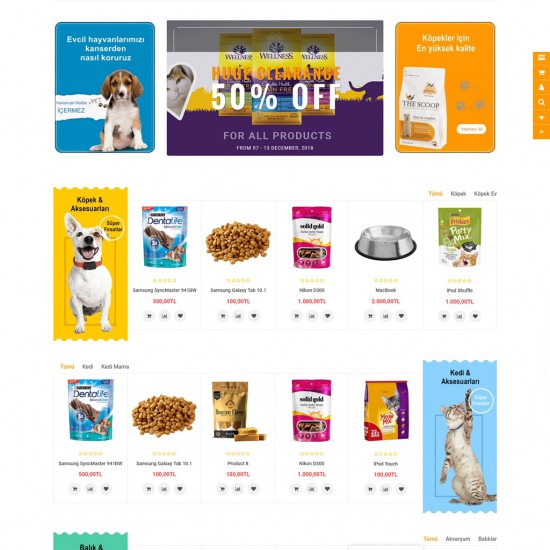 Opencart Petshop Mağaza Site Teması 3.0.3.6