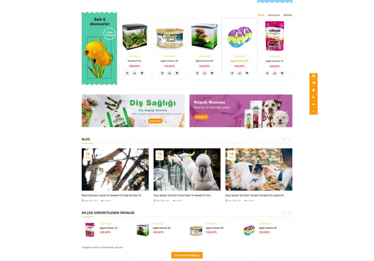 Opencart Petshop Mağaza Site Teması 3.0.3.6