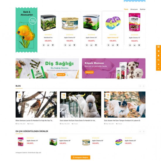 Opencart Petshop Mağaza Site Teması 3.0.3.6