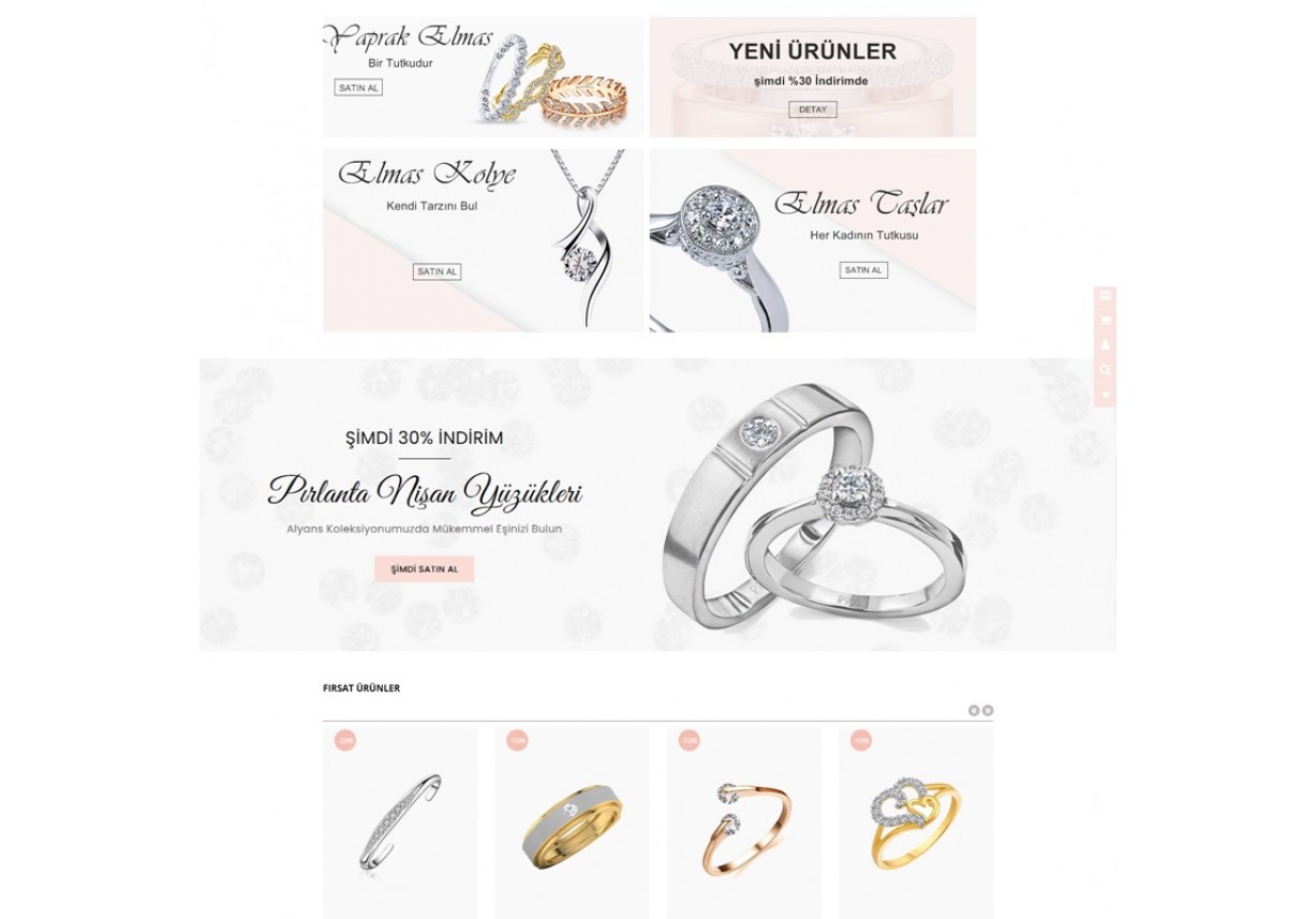 Opencart Pro Full Kuyumcu Takı Teması