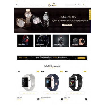 Opencart Saat Market Teması