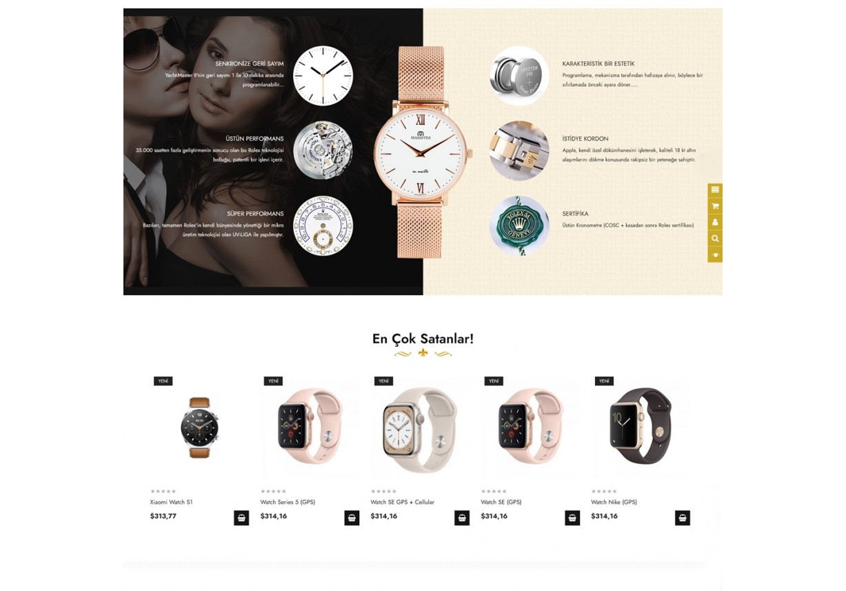 Opencart Saat Market Teması